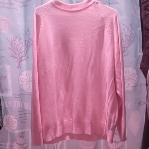 Soft Perfectly Pink Turtleneck Sweater Shirt Baby Pink Shacket